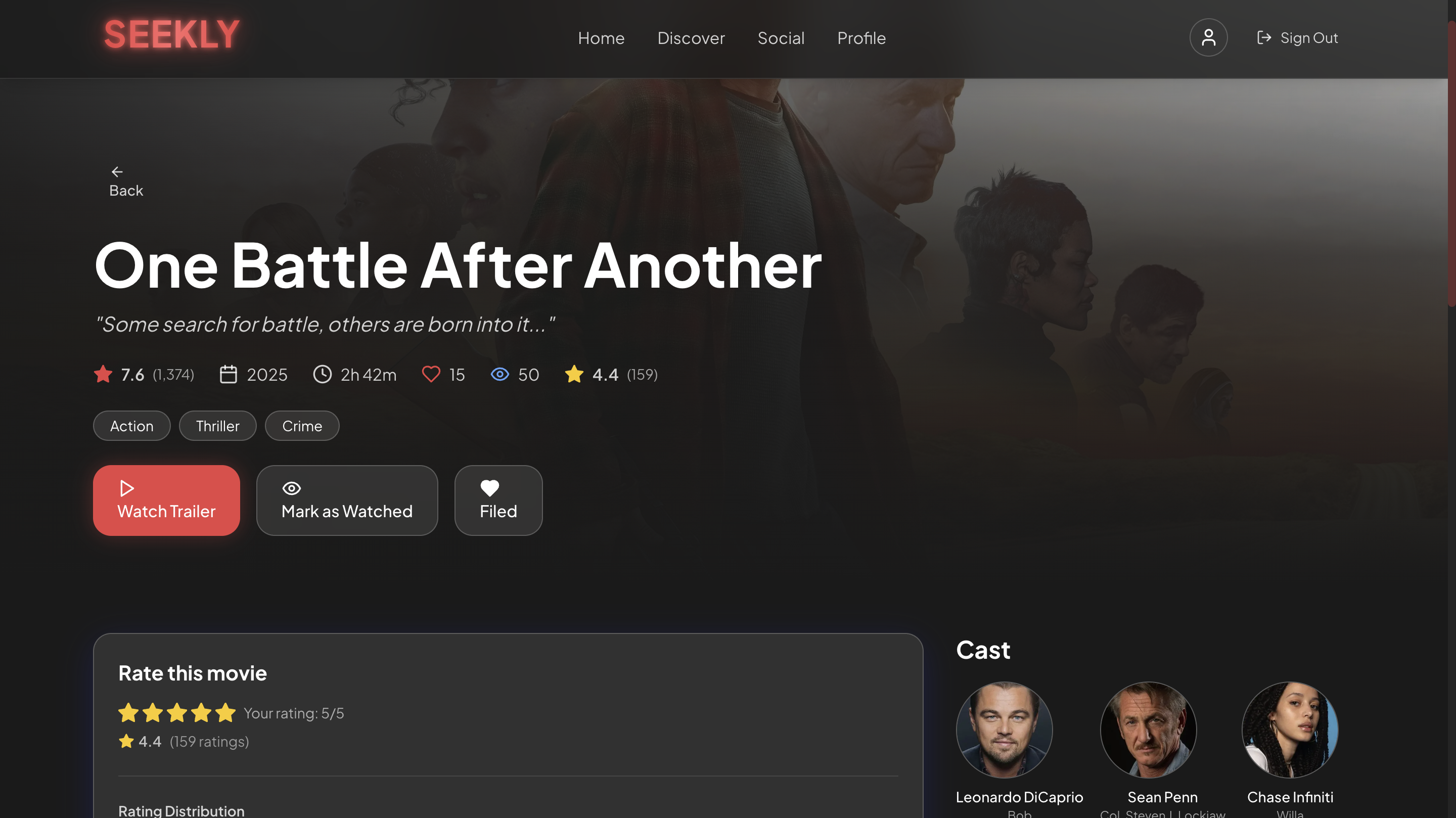 Seekly movie detail modal